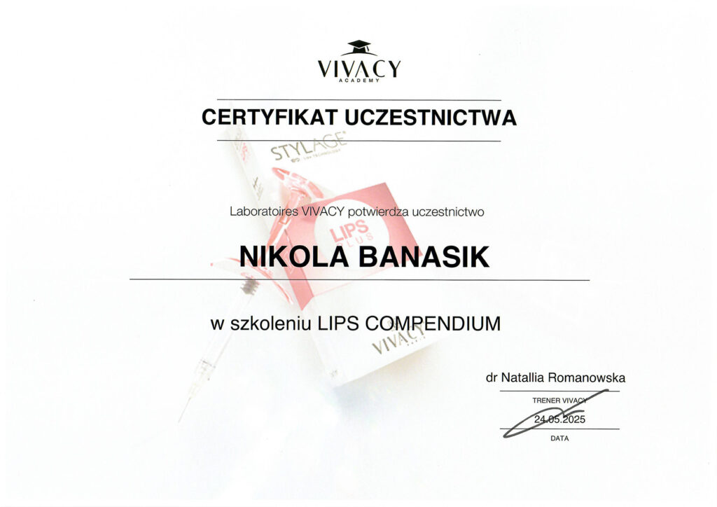 Certyfikat "LIPS COMPENDIUM"